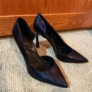 Black iridescent heels